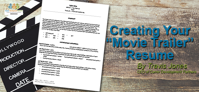 Creating a Movie Trailer Resume